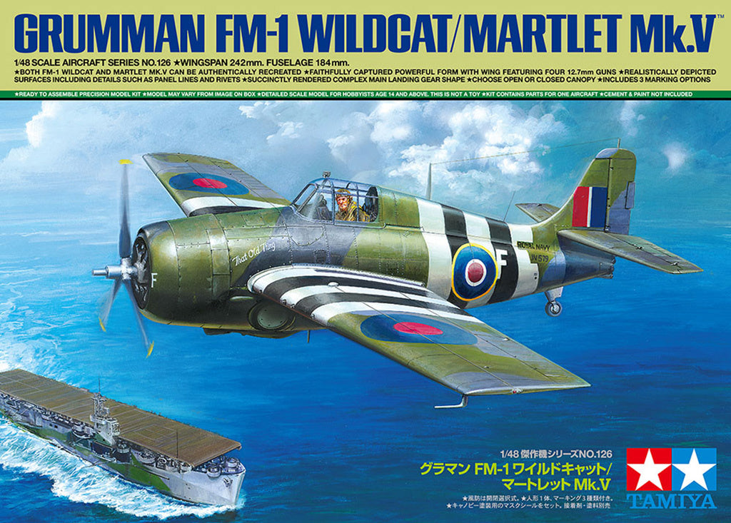 Tamiya 1/48 Aircraft - 1/48 FM-1 Wildcat/Martlet - 61126