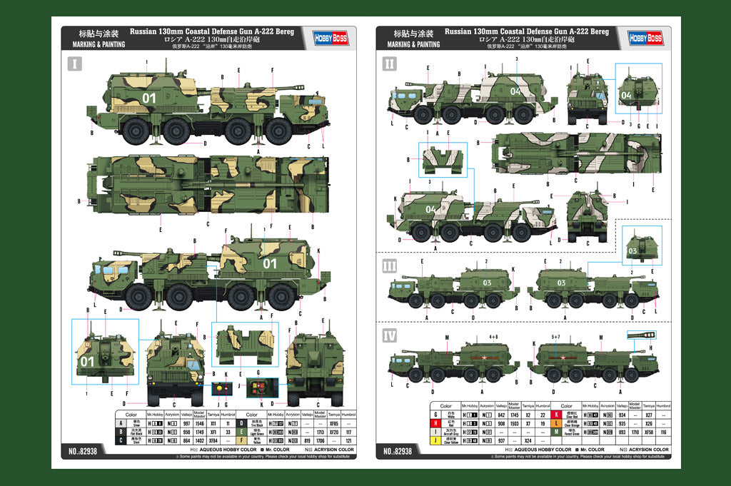 Hobby Boss 1/72 Russian A-222 Bereg 130mm Coastal Gun model kit 82938, image 4