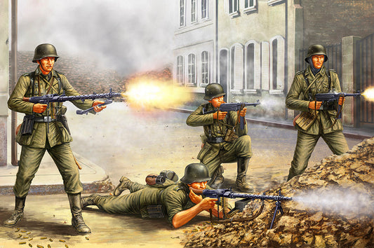 Hobby Boss 1/35 German Infantry The Barrage Wall model kit 84416, box art