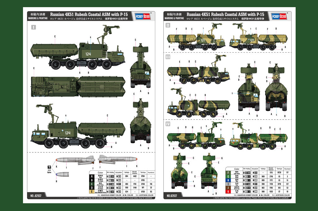 Hobby Boss 1/72 Russian 4K51 Rubezh Coastal Missile System model kit 82937, image 4