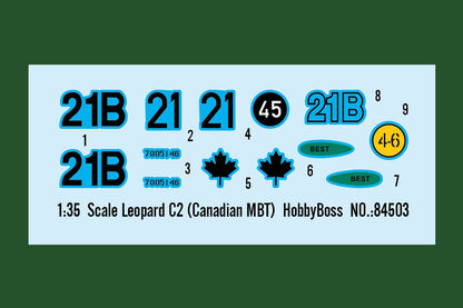 Hobby Boss 1/35 Leopard C2 Canadian Main Battle Tank model kit 84503, image 3