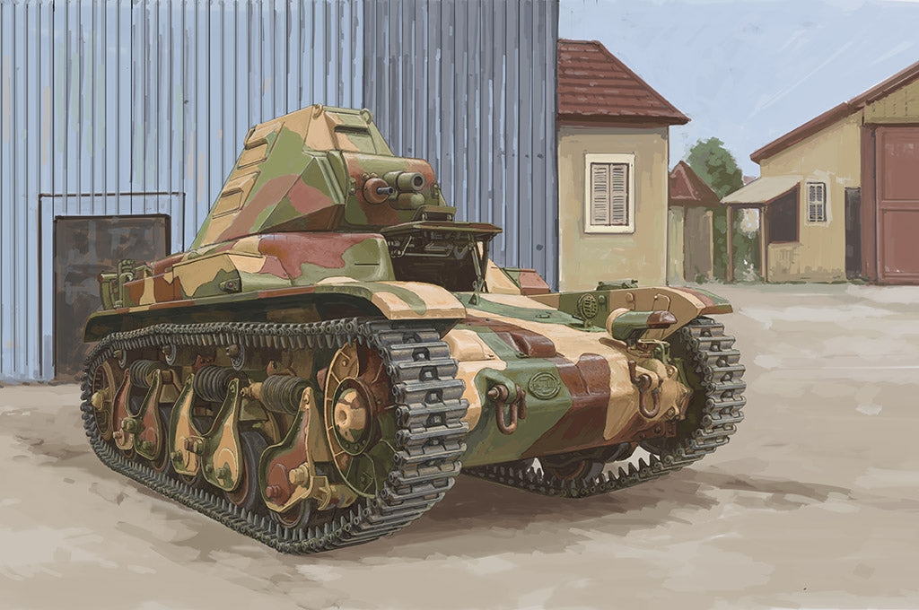 Hobby Boss 1/35 French R35 Tank with FCM Turret model kit 83894, box art