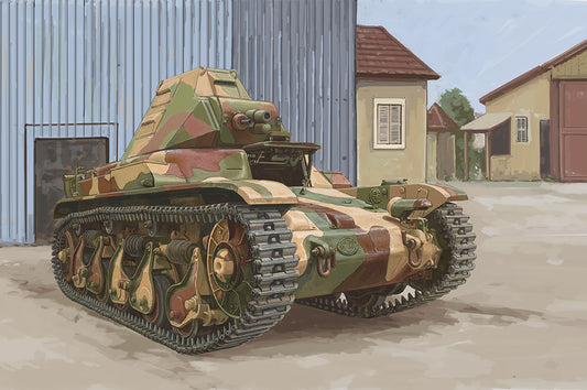 Hobby Boss 1/35 French R35 Tank with FCM Turret model kit 83894, box art