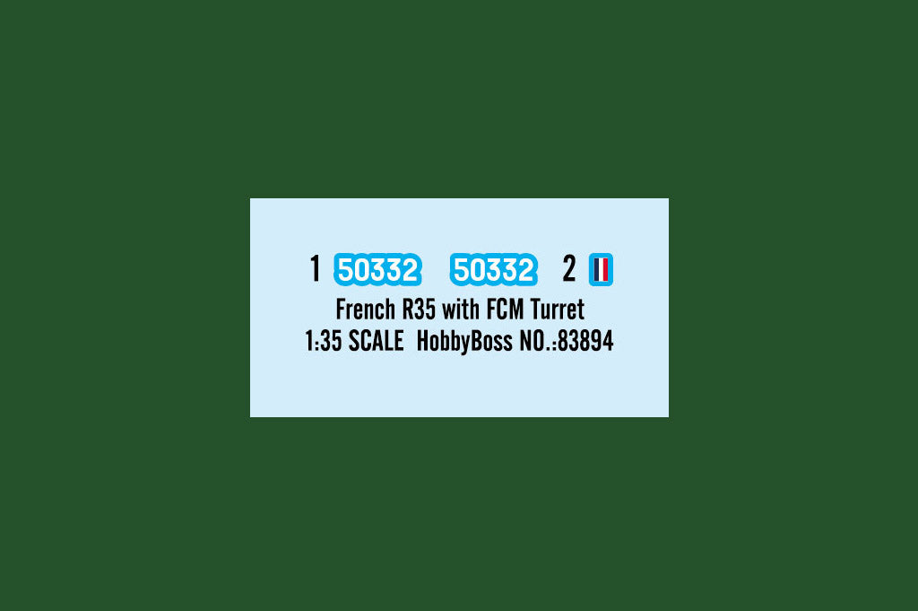 Hobby Boss 1/35 French R35 Tank with FCM Turret model kit 83894, image 3