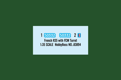Hobby Boss 1/35 French R35 Tank with FCM Turret model kit 83894, image 3