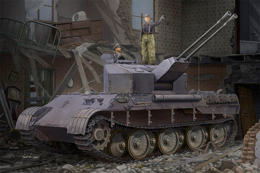 Hobby Boss 1/35 German Flakpanzer V Ausf. A model kit 84535, box art
