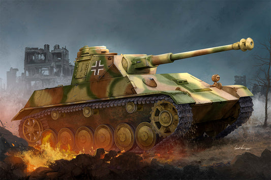 Hobby Boss 1/35 Pz.Kpfw. III/IV Einheitsfahrgestell Small Turret model kit 80151, box art