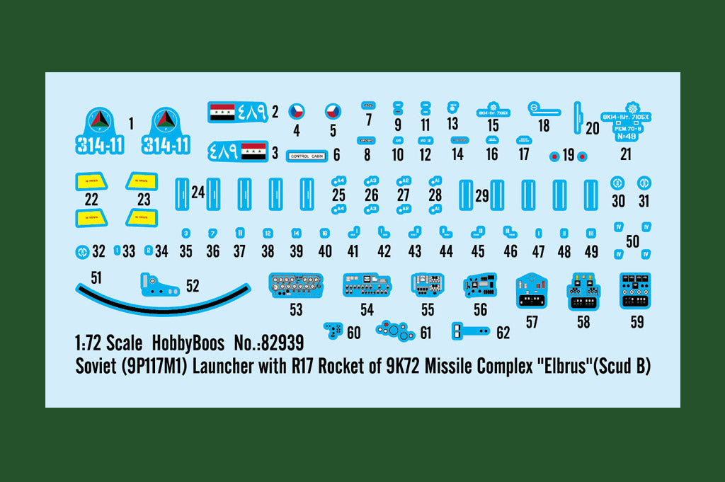 Hobby Boss 1/72 Soviet 9P117M1 Launcher with R-17 Scud B model kit 82939, image 3