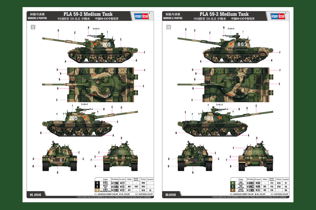 Hobby Boss 1/35 PLA Type 59-2 Medium Tank model kit 84540, image 4