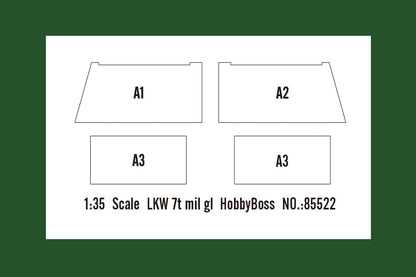 Hobby Boss 1/35 Bundeswehr LKW 7t mil gl Cargo Truck model kit 85522, image 4