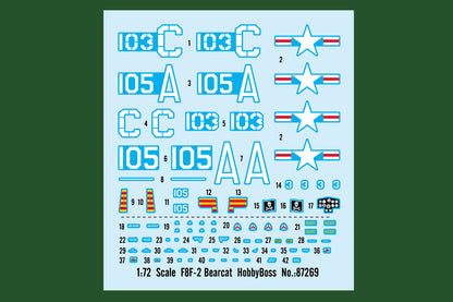 Hobby Boss 1/72 Grumman F8F-2 Bearcat model kit 87269, image 3