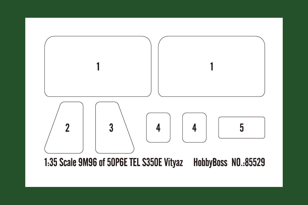 Hobby Boss 1/35 S-350E Vityaz 50P6E Launcher with 9M96 Missiles model kit 85529, image 4