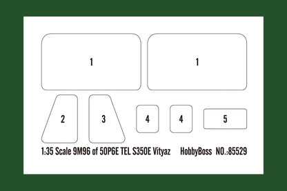 Hobby Boss 1/35 S-350E Vityaz 50P6E Launcher with 9M96 Missiles model kit 85529, image 4