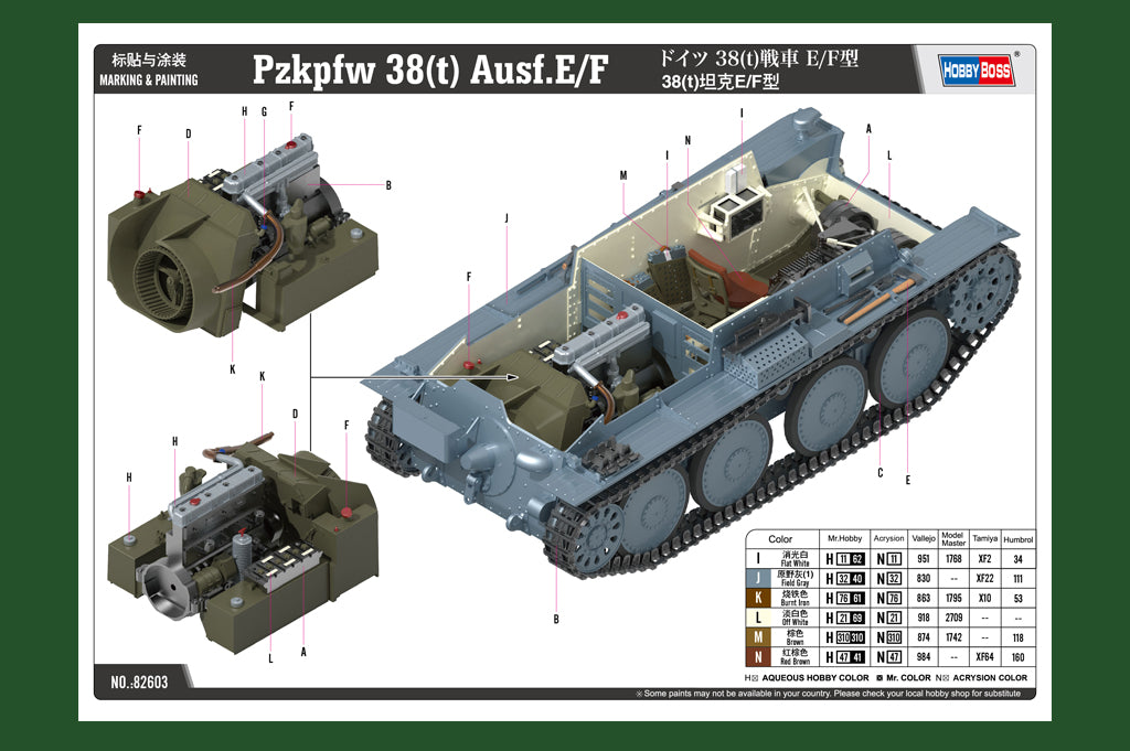 Hobby Boss 1/16 Panzerkampfwagen 38(t) Ausf.E/F model kit 82603, image 6