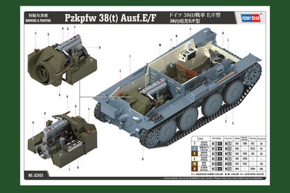 Hobby Boss 1/16 Panzerkampfwagen 38(t) Ausf.E/F model kit 82603, image 6