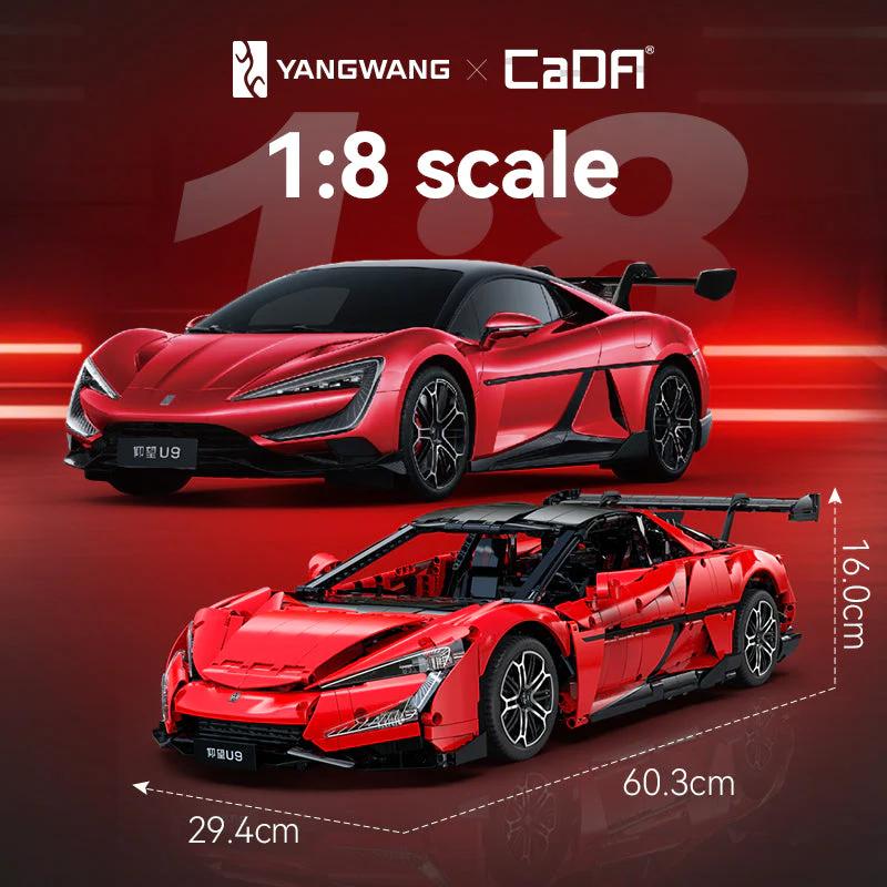 CaDA 1:8 Cars - 1:8 BYD Yangwang U9 Electric Super Coupé - 3671 pcs - C64011W