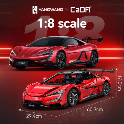 CaDA 1:8 Cars - 1:8 BYD Yangwang U9 Electric Super Coupé - 3671 pcs - C64011W