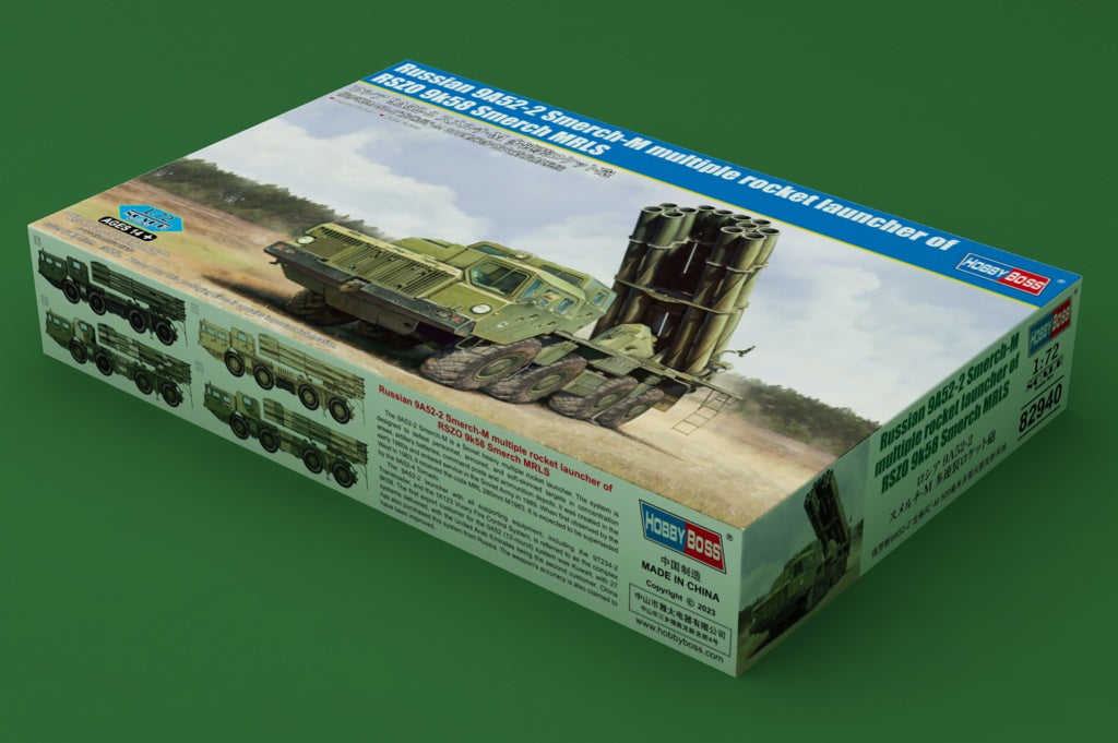 Hobby Boss 1/72 Russian 9A52-2 Smerch-M Rocket Launcher model kit 82940, image 2