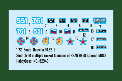 Hobby Boss 1/72 Russian 9A52-2 Smerch-M Rocket Launcher model kit 82940, image 3