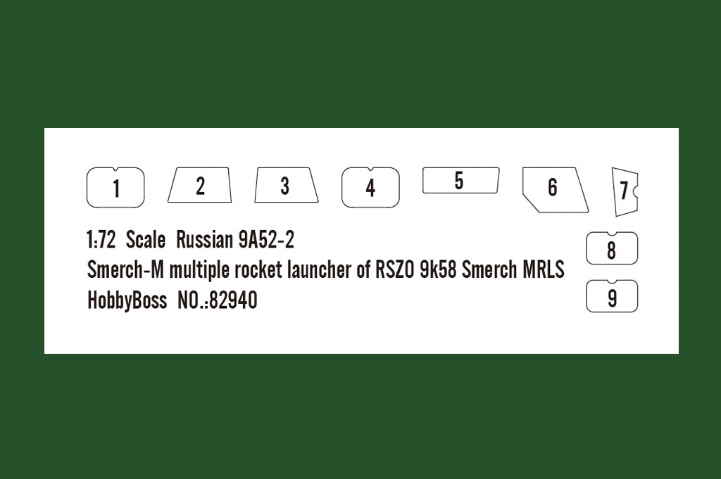 Hobby Boss 1/72 Russian 9A52-2 Smerch-M Rocket Launcher model kit 82940, image 4