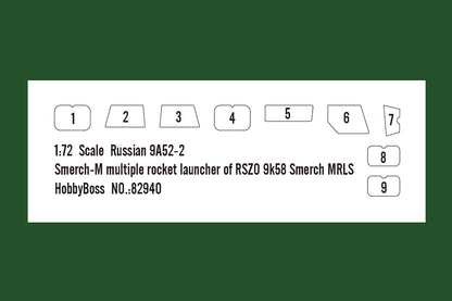 Hobby Boss 1/72 Russian 9A52-2 Smerch-M Rocket Launcher model kit 82940, image 4
