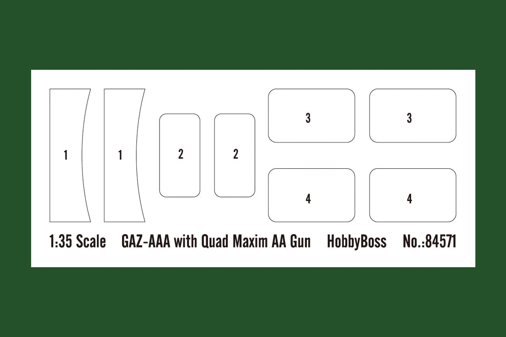 Hobby Boss 1/35 Soviet GAZ-AAA with Quad Maxim AA Gun model kit 84571, image 4