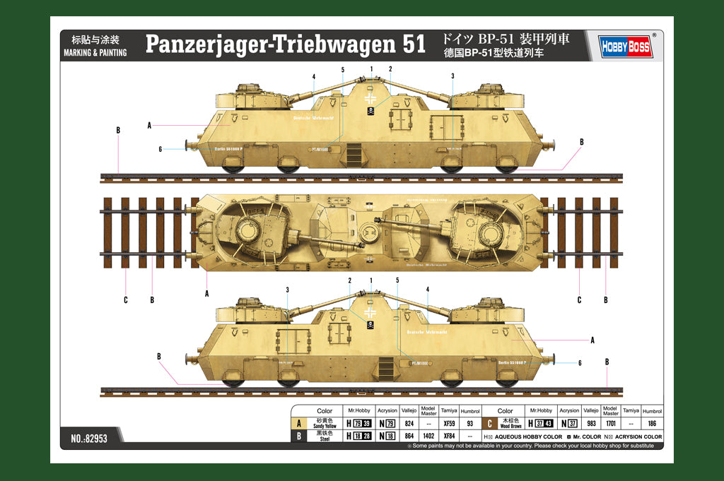 Hobby Boss 1/72 German Panzerjäger Triebwagen 51 model kit 82953, image 4
