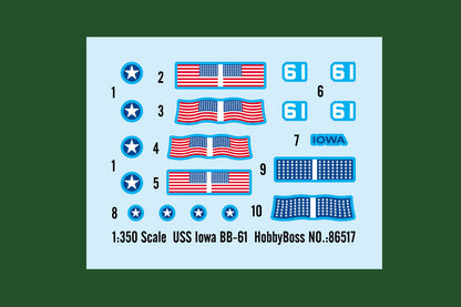 Hobby Boss 1/350 USS Iowa BB-61 Battleship model kit 86517, image 3