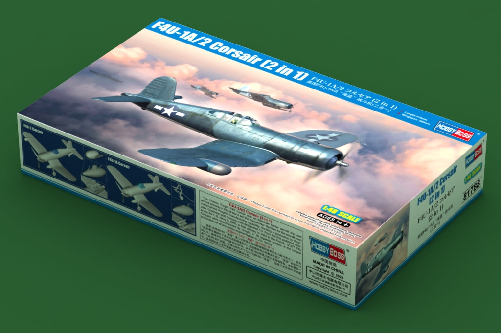 Hobby Boss 1/48 F4U-1A/2 Corsair 2 in 1 model kit 81788, image 2