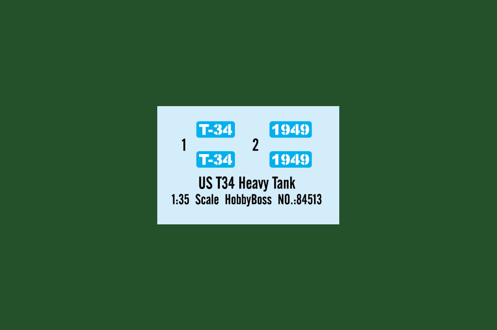 Hobby Boss 1/35 US T34 Heavy Tank model kit 84513, image 3