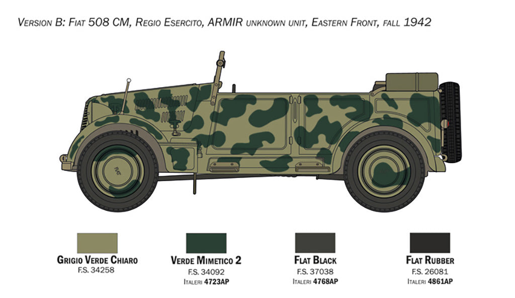 Italeri 1/35 Military - 508 Cm Coloniale Staff Cars - 6550
