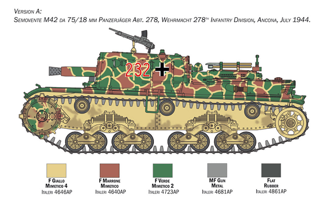Italeri 1/35 Military - Semovente M42 Da 75/18 - 6569