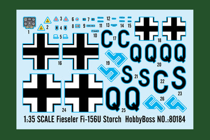 Hobby Boss 1/35 Fieseler Fi 156U Storch model kit 80184, image 3