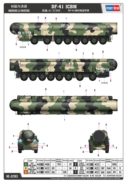 Hobby Boss 1/72 Chinese DF-41 ICBM Launcher model kit 82963, image 5