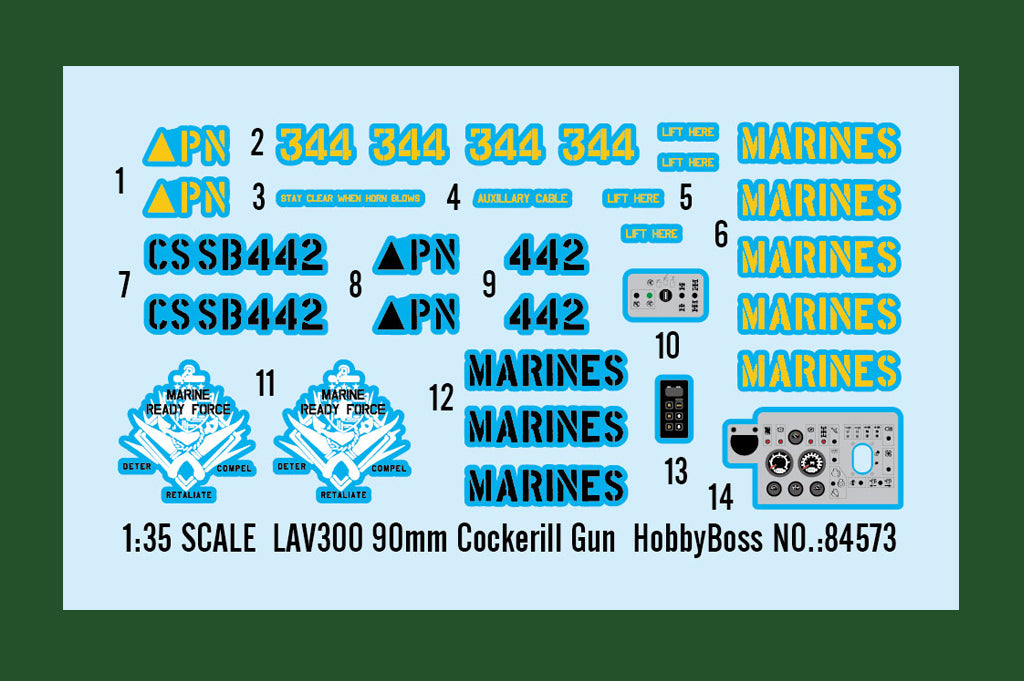 Hobby Boss 1/35 LAV-300 with 90mm Cockerill Gun model kit 84573, image 3