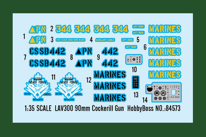 Hobby Boss 1/35 LAV-300 with 90mm Cockerill Gun model kit 84573, image 3