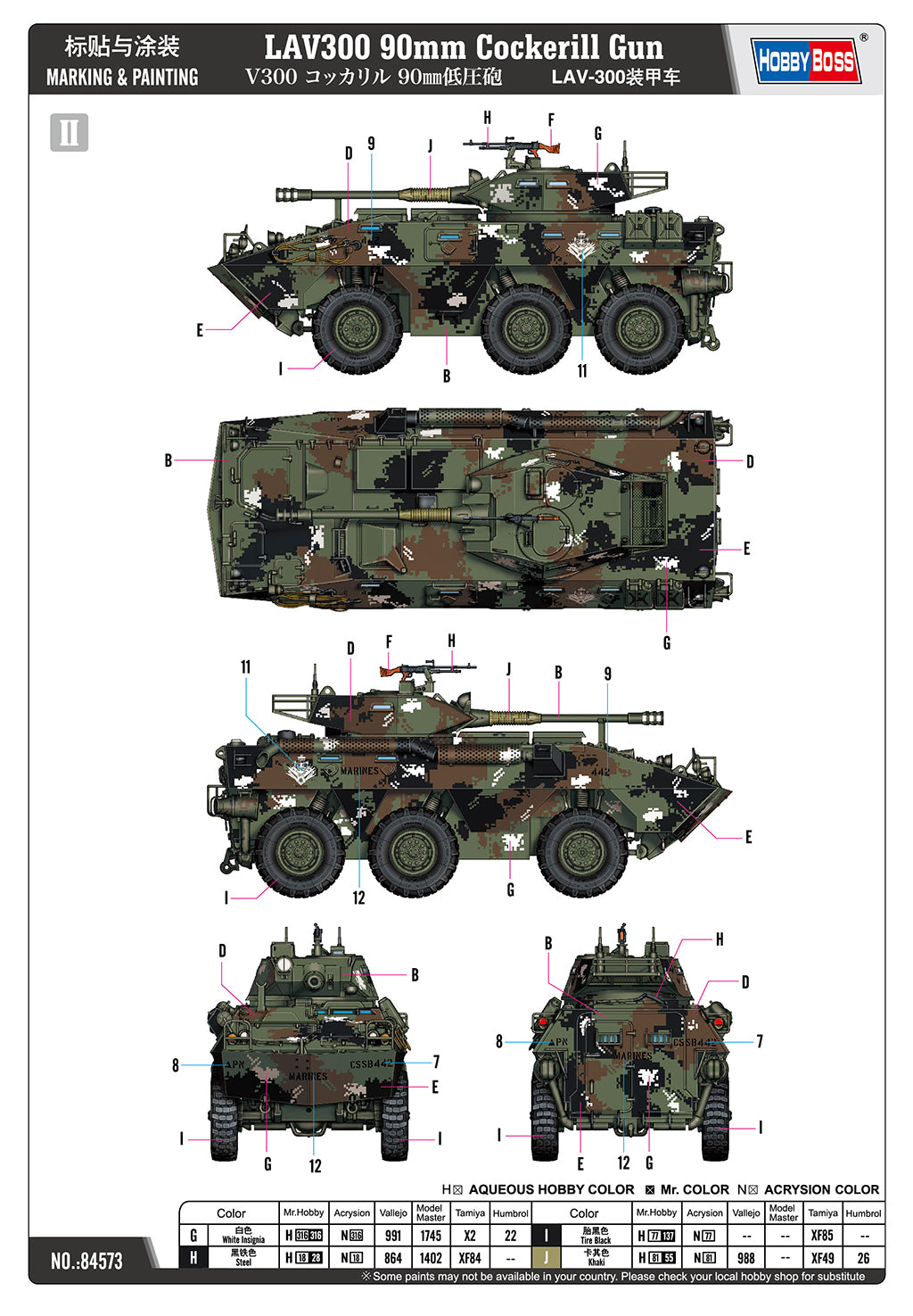 Hobby Boss 1/35 LAV-300 with 90mm Cockerill Gun model kit 84573, image 5