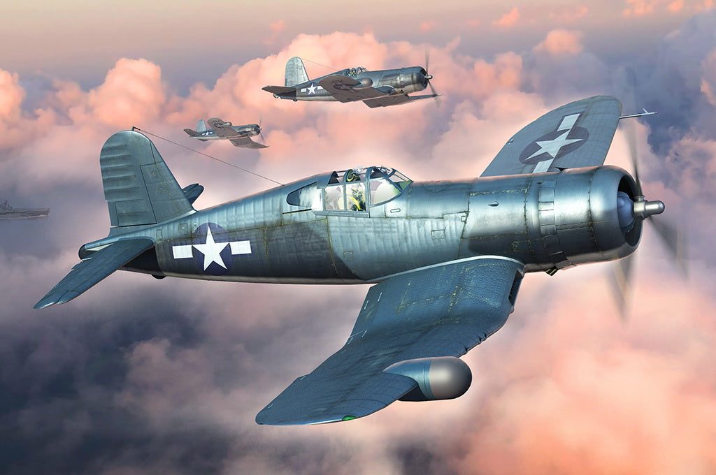 Hobby Boss 1/48 F4U-2 Corsair Night Fighter model kit 80385, box art