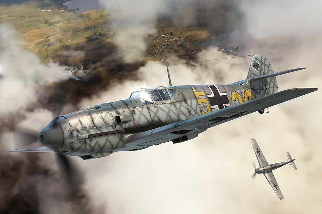 Hobby Boss 1/48 Messerschmitt Bf 109E-3 model kit 81791, box art