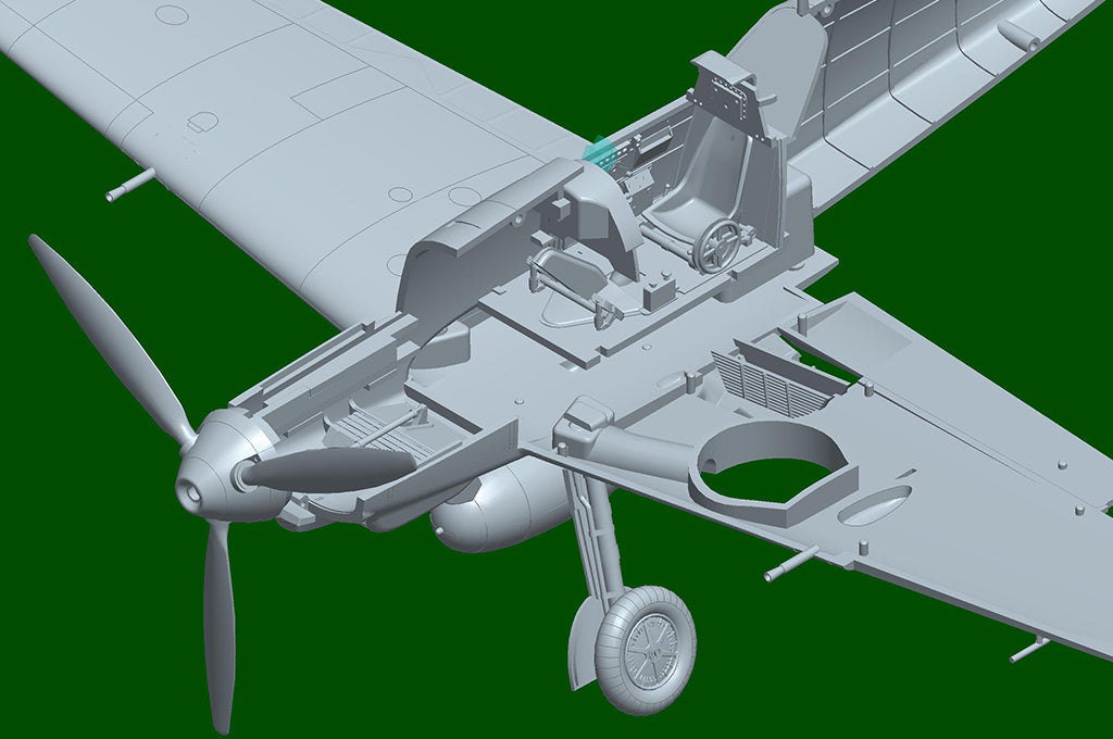 Hobby Boss 1/48 Messerschmitt Bf 109E-3 model kit 81791, image 11