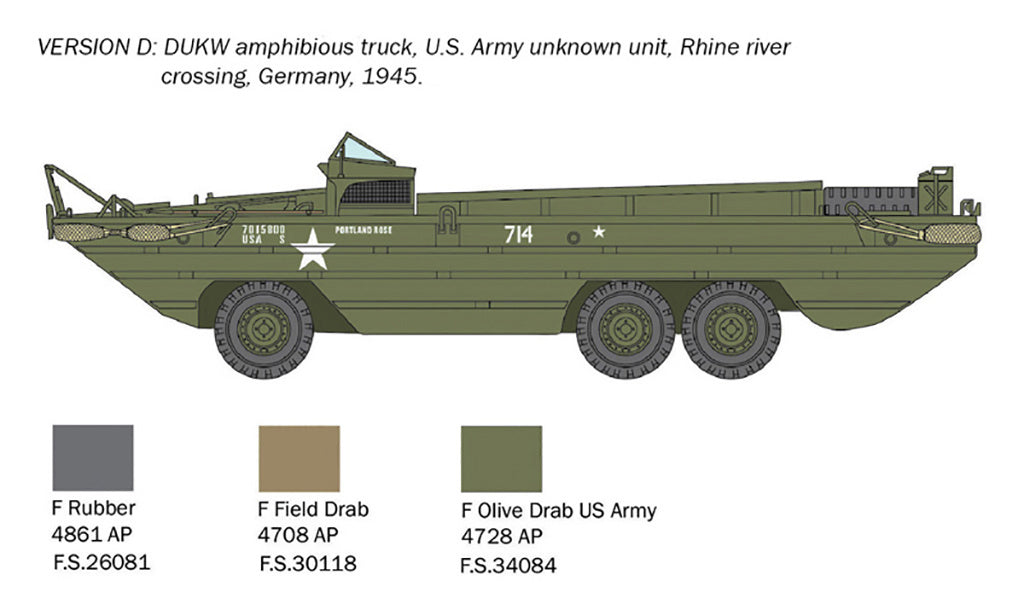 Italeri 1/72 Military - DUKW Amphibious GMC Truck - 7022