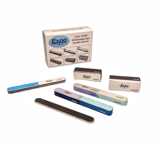 EXPO - 6pc Model Maker's Flexible File Set in Storage Box