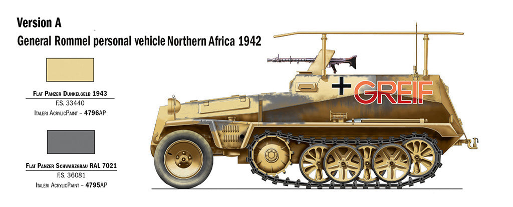 Italeri 1/72 Military - 1/72 SDKFZ 250/3 - 7034