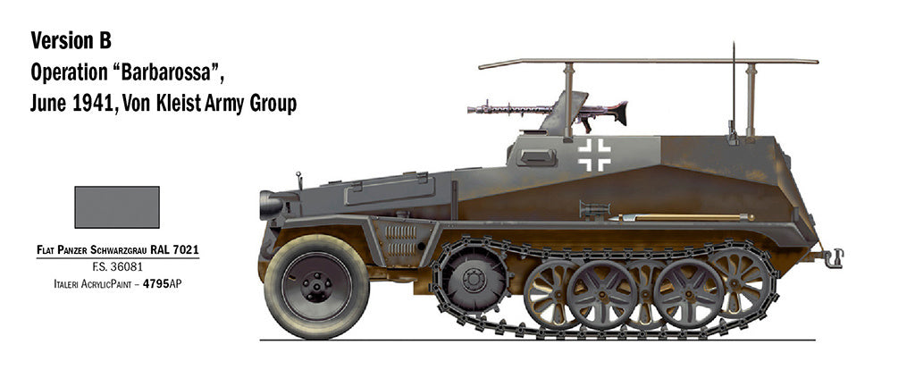 Italeri 1/72 Military - 1/72 SDKFZ 250/3 - 7034