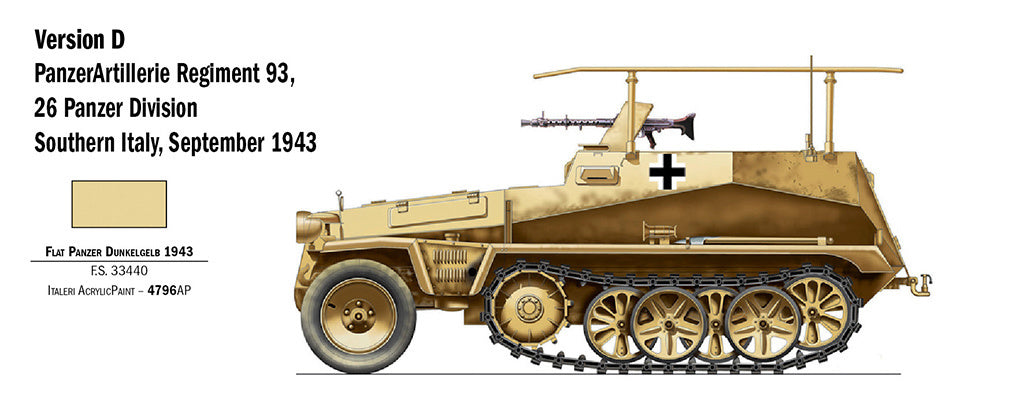 Italeri 1/72 Military - 1/72 SDKFZ 250/3 - 7034