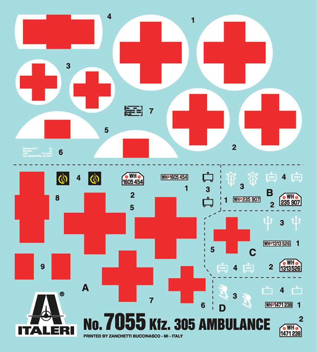 Italeri 1/72 Military - Kfz.305 Ambulance - 7055
