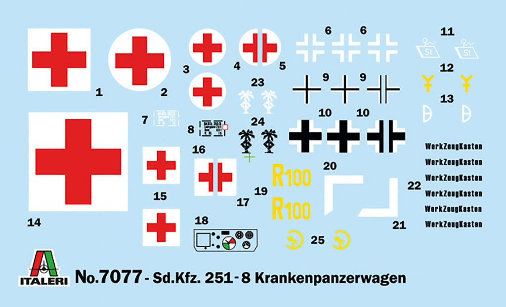 Italeri 1/72 Military - Sd.Kfz. 251/8 Ambulance - 7077