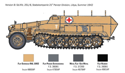 Italeri 1/72 Military - Sd.Kfz. 251/8 Ambulance - 7077