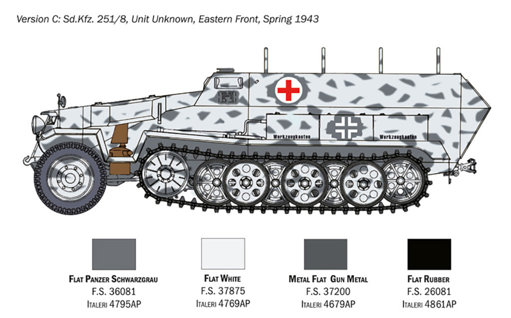Italeri 1/72 Military - Sd.Kfz. 251/8 Ambulance - 7077