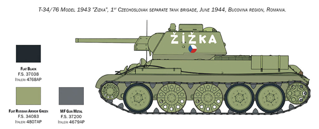 Italeri 1/72 Military - T-34/76 Mod 43 - 7078